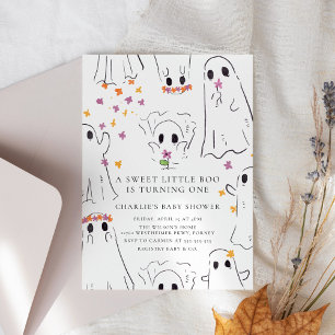 Little Boo Halloween Baby Shower Invitation