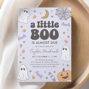 Little Boo Halloween Baby Shower Invitation