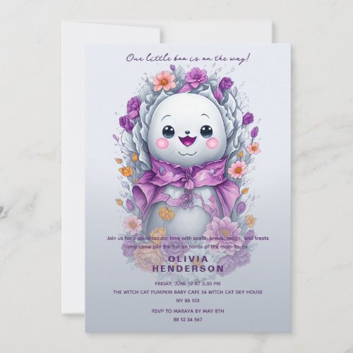 Little Boo Halloween Baby Shower Invitation