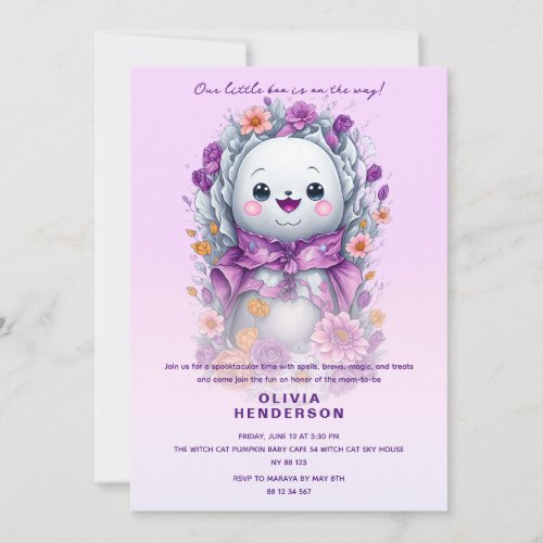 Little Boo Halloween Baby Shower Invitation