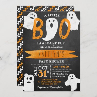 Little Boo! Halloween Baby Shower Invitation