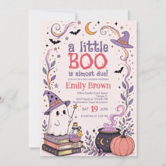 Little Boo Halloween Baby Shower Invite