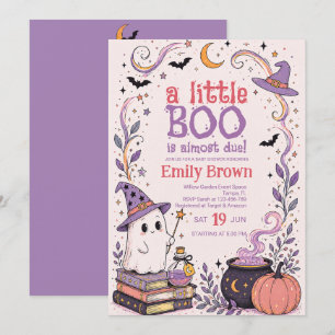 Little Boo Halloween Baby Shower Invite