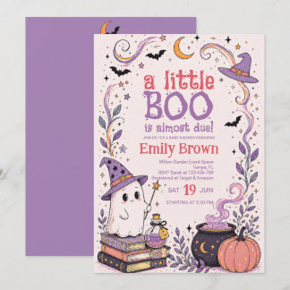 Little Boo Halloween Baby Shower Invite
