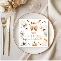 Little Boo Halloween Baby Shower Napkin