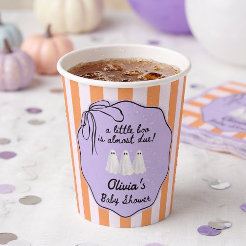 Little Boo Halloween Baby Shower Paper Cups