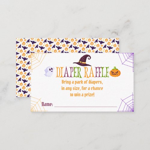 Little Boo Halloween Baby Shower Party Business Card