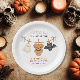 Little Boo Halloween Baby Shower Personalized Paper Plates