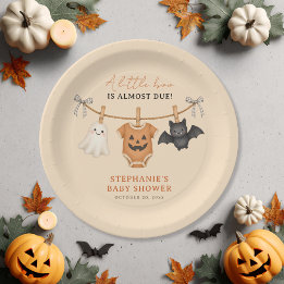 Little Boo Halloween Baby Shower Personalized Paper Plates