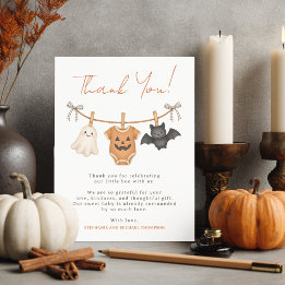 Little Boo Halloween Baby Shower Personalized Thank You Card