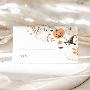 Little Boo Halloween Baby Shower Place Card