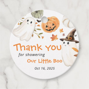 Little Boo Halloween Baby Shower Thank You Favor Tags