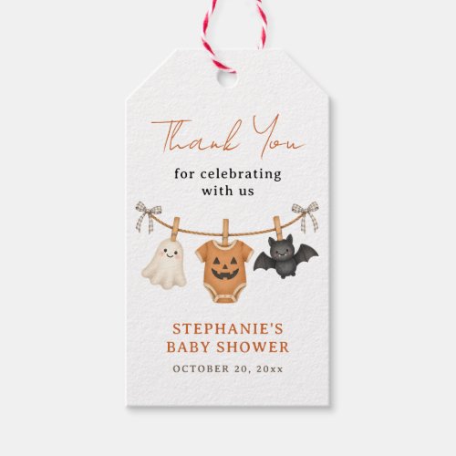 Little Boo Halloween Baby Shower Thank You Gift Tags