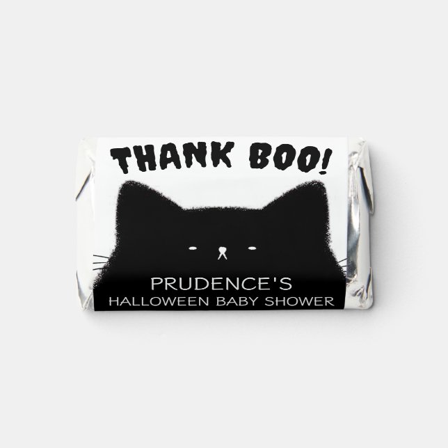 Little Boo Halloween Baby Shower Thank You Hershey's Miniatures (Front)