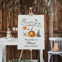 Little Boo Halloween Baby Shower Welcome Sign