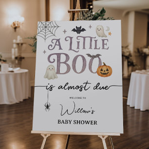 Little Boo Halloween Baby Shower Welcome Sign