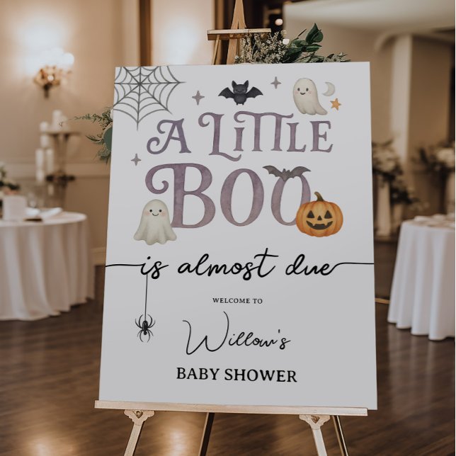 Little Boo Halloween Baby Shower Welcome Sign (Creator Uploaded)