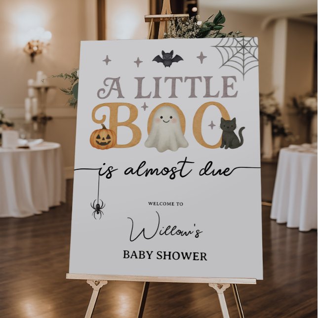 Little Boo Halloween Baby Shower Welcome Sign (Creator Uploaded)