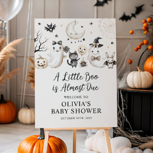 Little Boo Halloween Baby Shower Welcome Sign