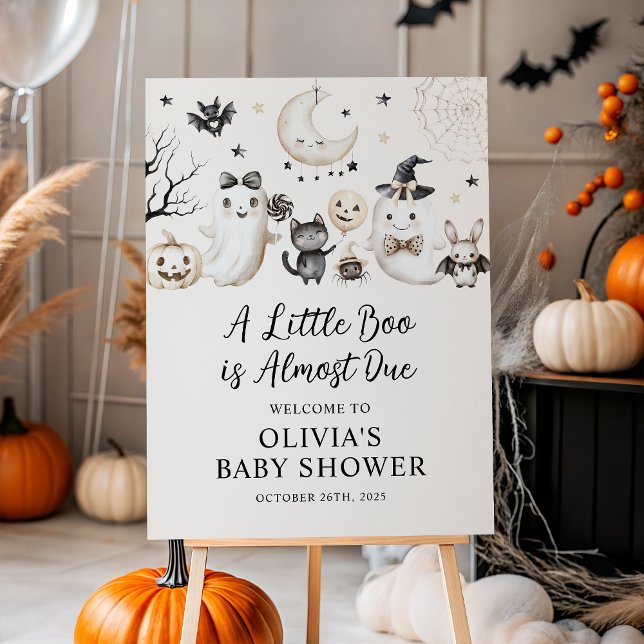 Little Boo Halloween Baby Shower Welcome Sign (Creator Uploaded)