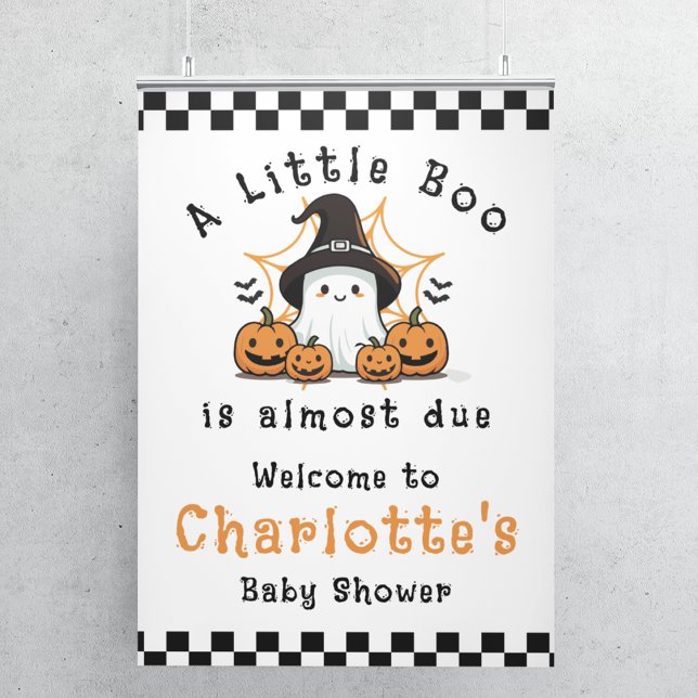 Little Boo Halloween Baby Shower Welcome Sign (Creator Uploaded)