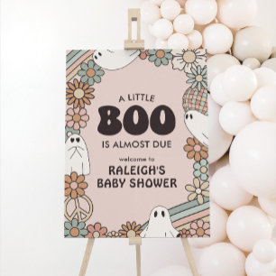 Little Boo Halloween Baby Shower Welcome Sign