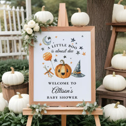 Little Boo Halloween Baby Shower Welcome Sign