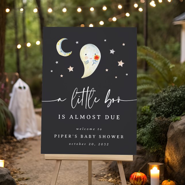 Little Boo Halloween Baby Shower Welcome Sign (Creator Uploaded)