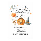 Little Boo Halloween Baby Shower Welcome Sign