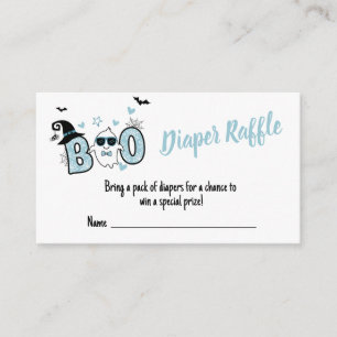 LITTLE BOO HALLOWEEN BABY SHOWERDIAPER RAFFLE ENCLOSURE CARD