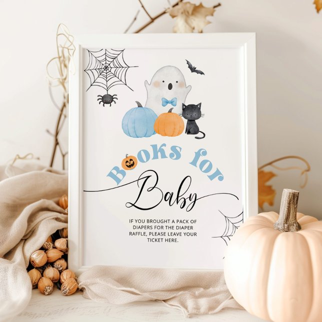 Little Boo Halloween Blue Books for baby  Poster (Creator Uploaded)