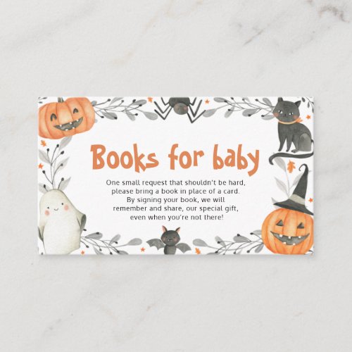 Little Boo Halloween Books for Baby Enclosure Card