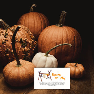 Little Boo Halloween Clothes Books Baby Shower Enclosure Card