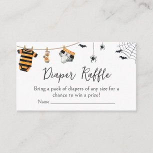 Little Boo Halloween Clothesline Diaper Raffle Enclosure Card