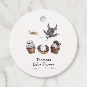 Little Boo Halloween cupcake Baby Shower Favor Tags