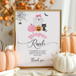 Little Boo Halloween Diaper raffle Poster