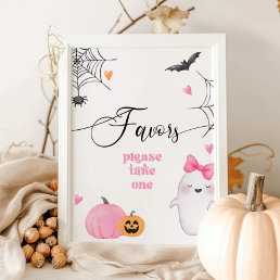 Little Boo halloween Favors please take one Poster