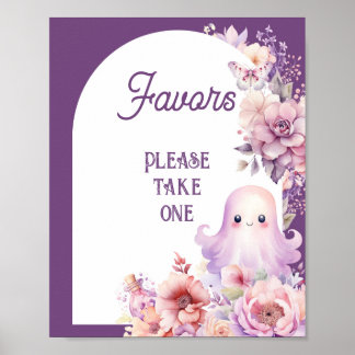 Little Boo halloween Favors please take one Poster