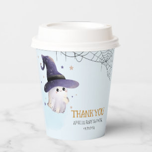 Little Boo Halloween ghost boy baby shower Paper Cups