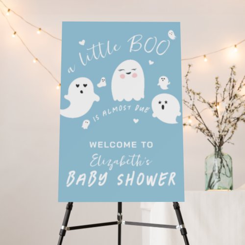 Little Boo Halloween Ghost Boy Baby Shower Welcome Foam Board