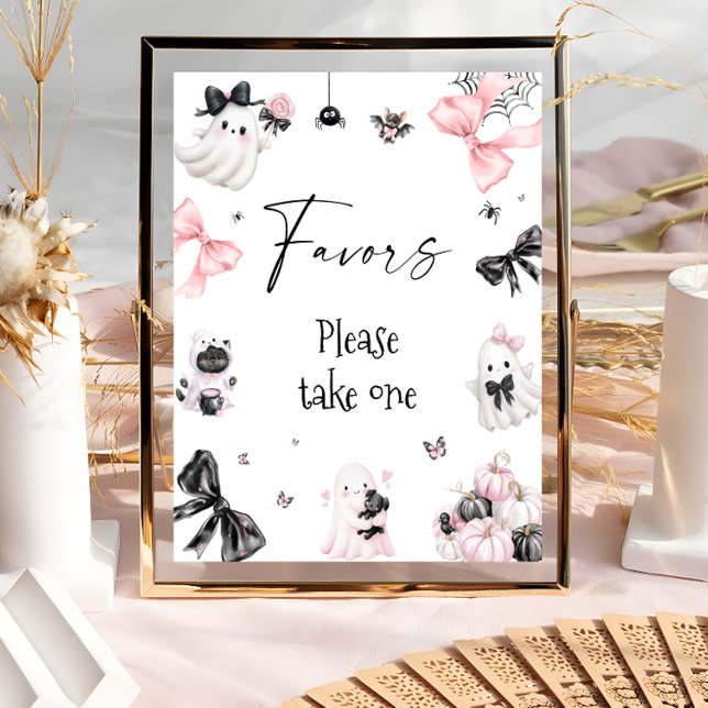 Little Boo Halloween Girl Baby Shower Favors Poster (Creator Uploaded)