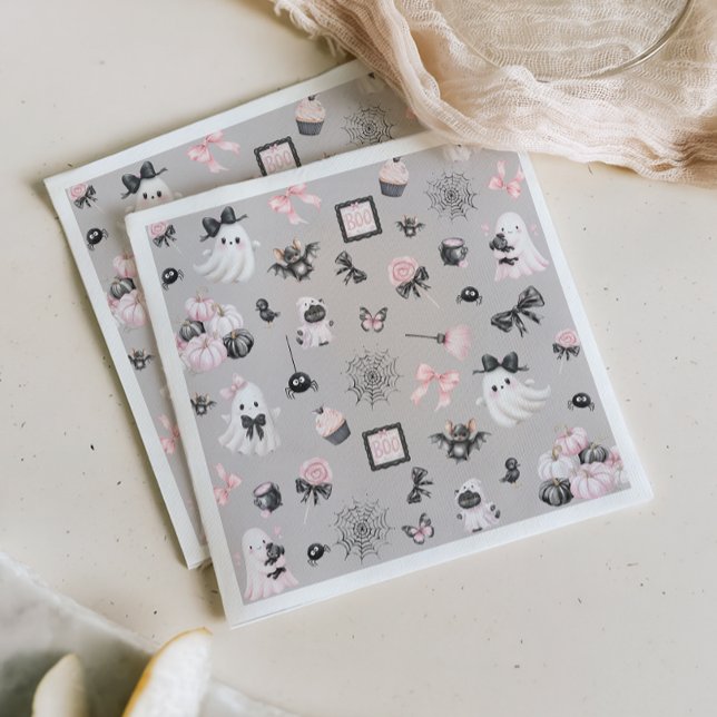 Little Boo Halloween Girl Baby Shower Napkins (Creator Uploaded)