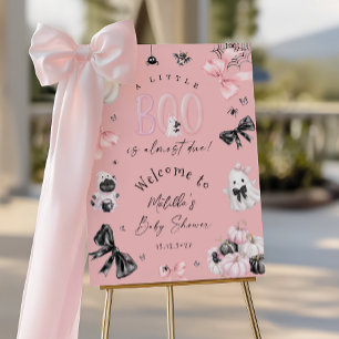 Little Boo Halloween Girl Baby Shower Welcome Foam Board