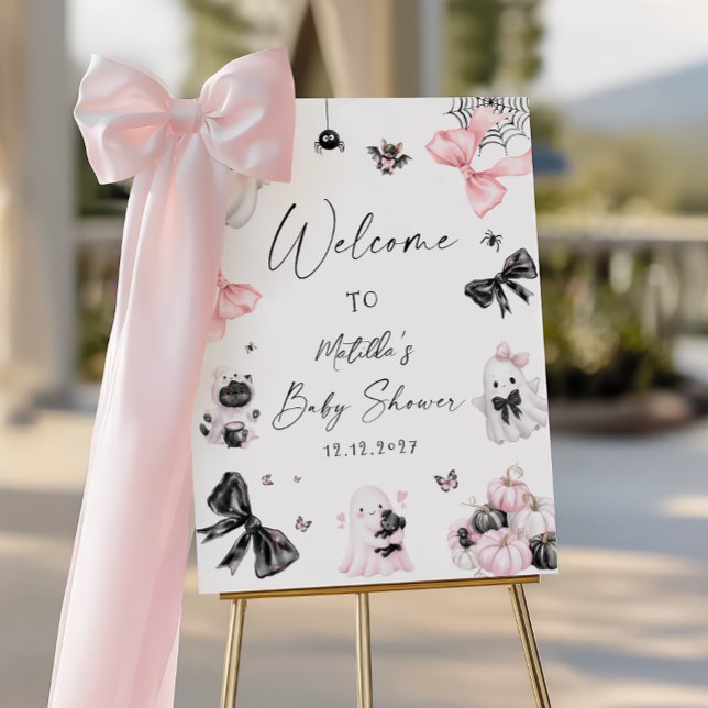 Little Boo Halloween Girl Baby Shower Welcome Foam Board (Creator Uploaded)