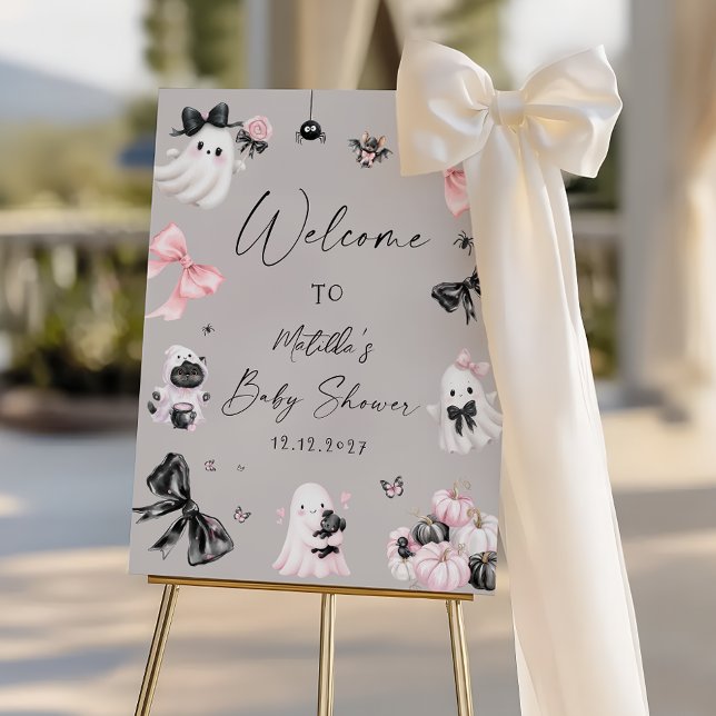 Little Boo Halloween Girl Baby Shower Welcome Foam Board (Creator Uploaded)