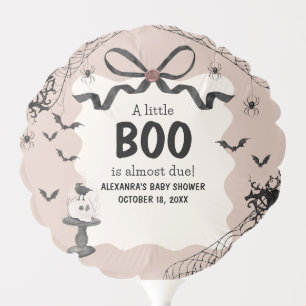 Little Boo Halloween Gothic Baby Shower Balloon