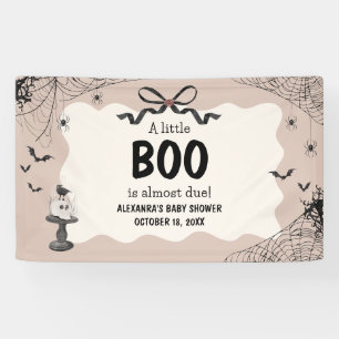Little Boo Halloween Gothic Baby Shower Banner