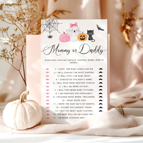 Little boo Halloween Mommy or Daddy game