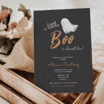 Little Boo Halloween Neutral Baby Shower | Invitation