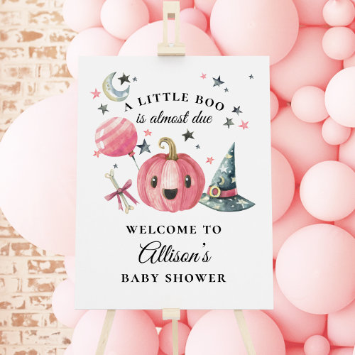 Little Boo Baby Shower Welcome Sign